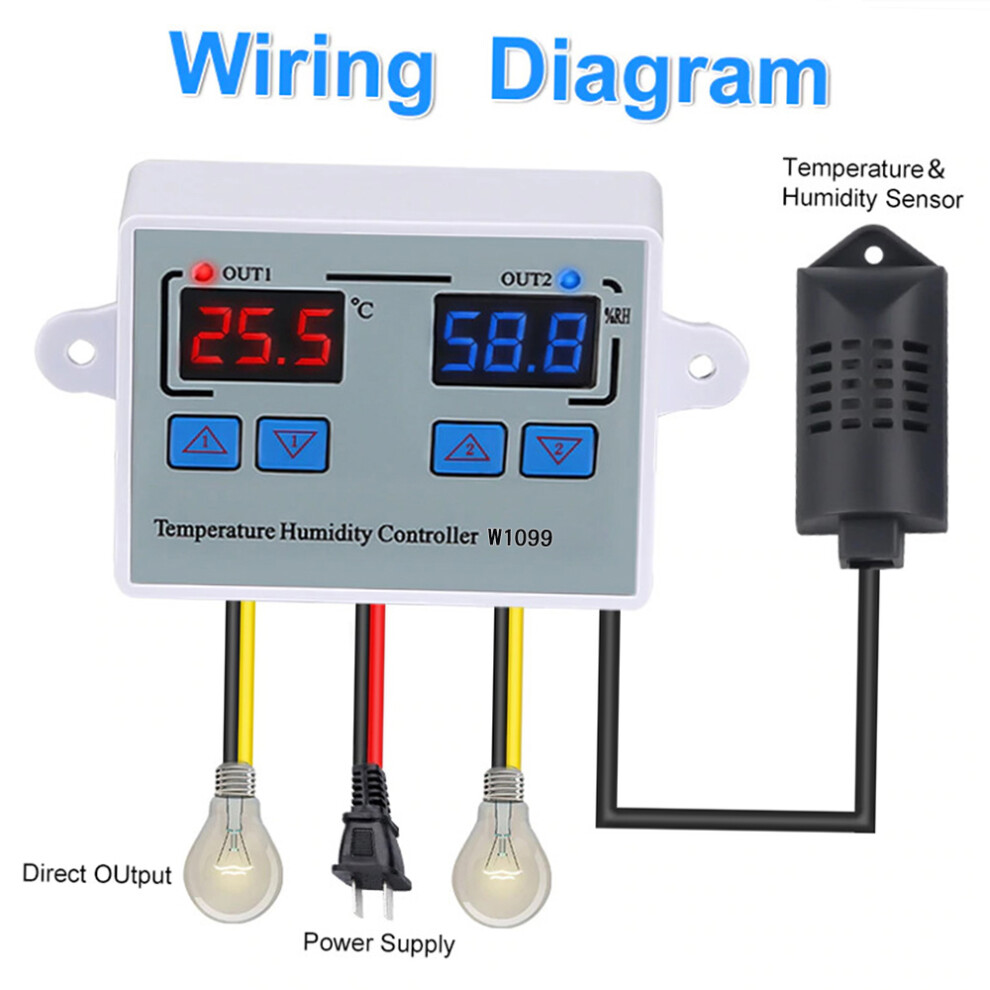 Dual Digital Temp Humidity Controller for Fridge AC110-220V-image-OPC-PMCKWHK-NEW