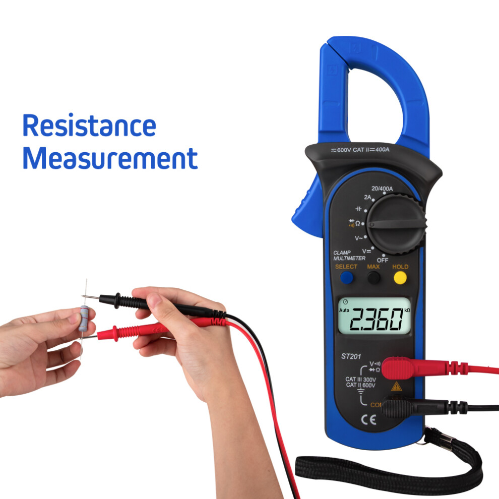 Aneng St201 Digital Clamp Multimeter 4000 Counts Clamp Ammeter 610830932657