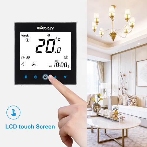 KKmoon Digitaler Thermostat 95-240V 16A Touchscreen LCD
