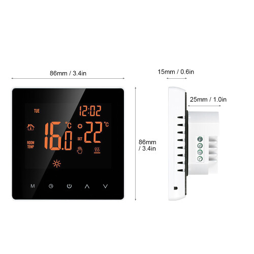 Smart Thermostat LCD Touch 16A, 7-Tage-Programm 1