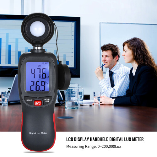 Digitaler Luxmeter LCD Handheld 0-200.000 Lux Max/Min/Data Hold 1