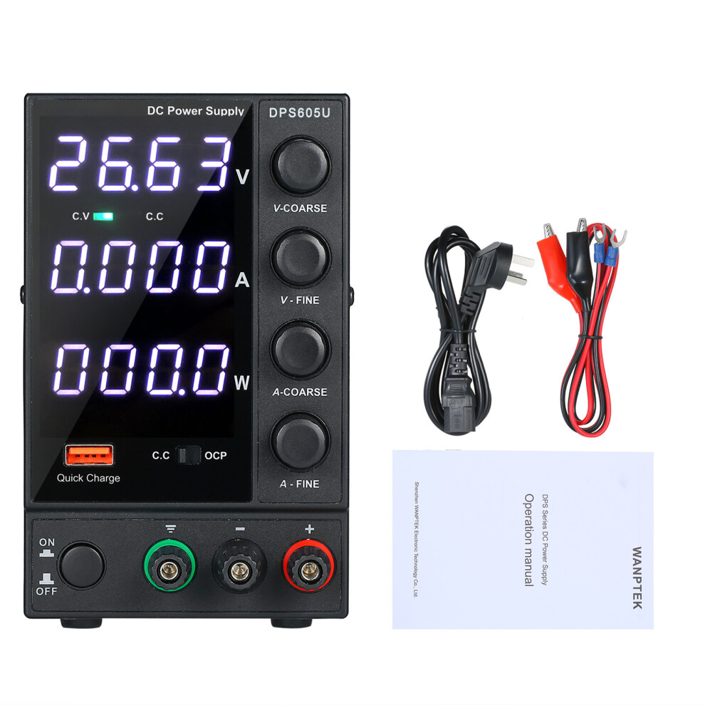 Wanptek Dps605u 60V 5A 300W Dc Power Supply 4-Digit Display 610830925956