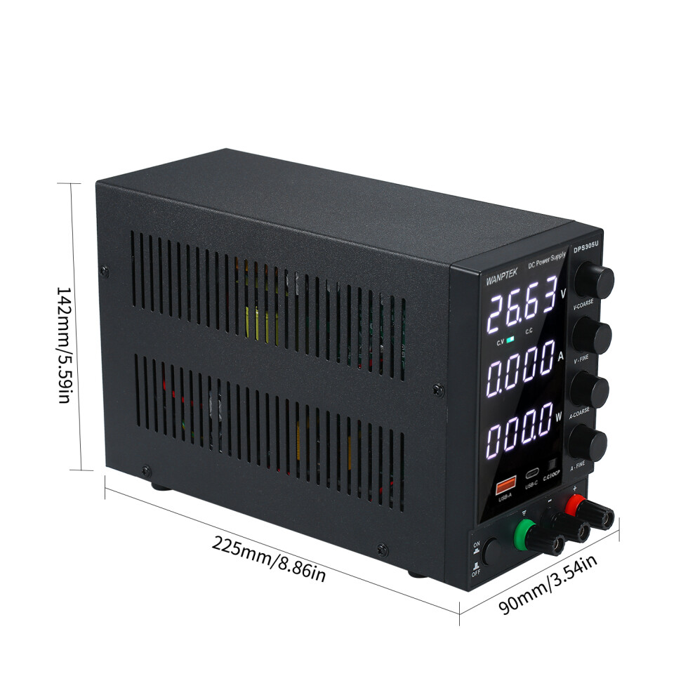 Wanptek Dps305u 30V 5A 150W Dc Power Supply 4 Digit Display 115/230V 610830925925
