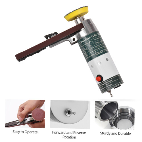 Mini-Elektroschleifmaschine Handgriff mit Schleifbändern 1