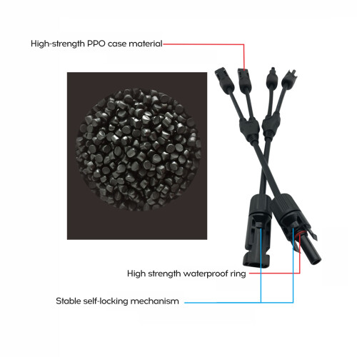 Tragbares Solarpanel-Steckverbinder-Adapter IP67 Y-förmig