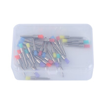 100x Nylon-Polierbürsten Dental-Mixfarben flach