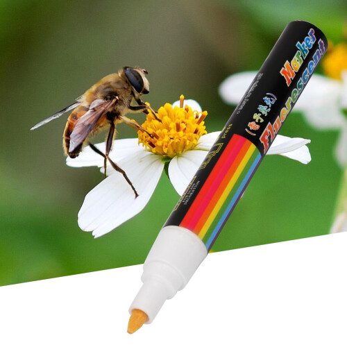 Plastic Bee Queen Marker Pen 8 Colors White 1