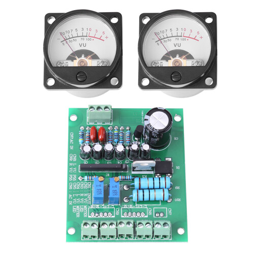 2x VU-Meter Warm-Backlight Audio-Level Amp Board 2