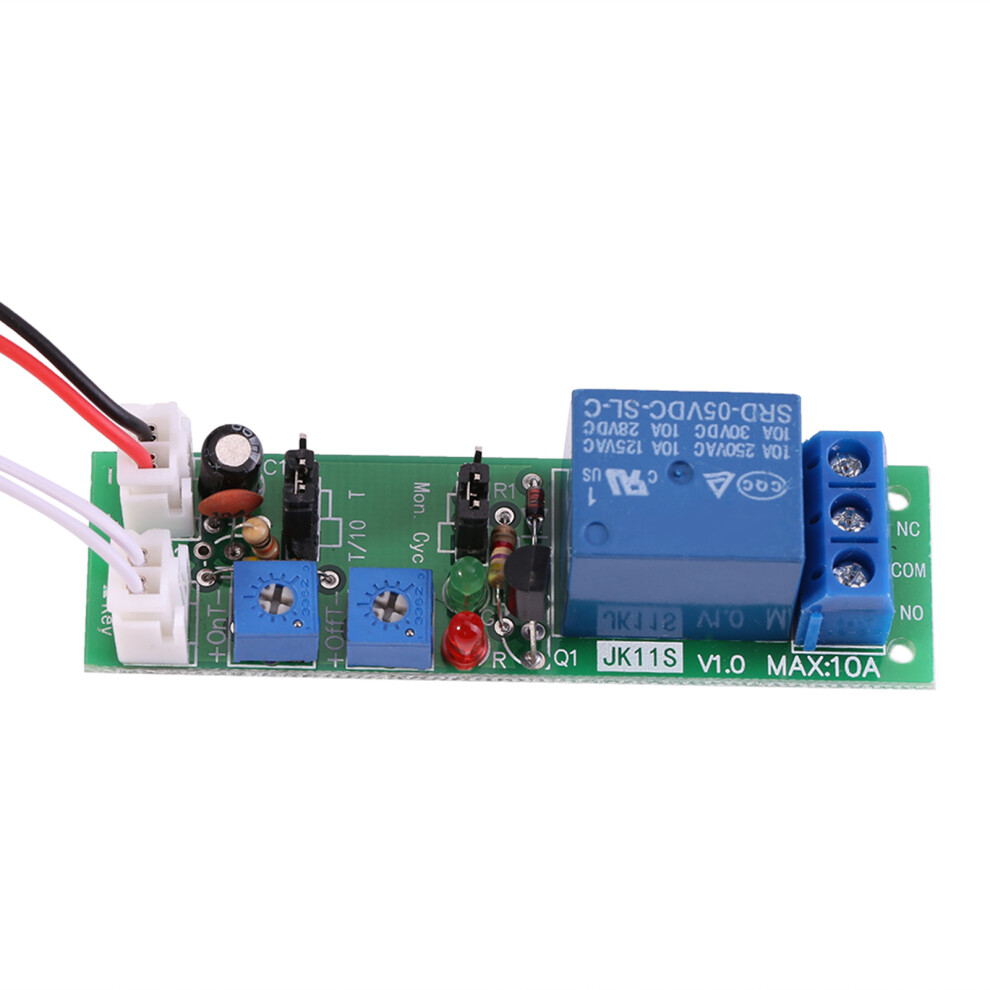 Adjustable Cycle Timer Delay On/Off Switch Relay Module (Dc5v,0-24Hr) 610830955687