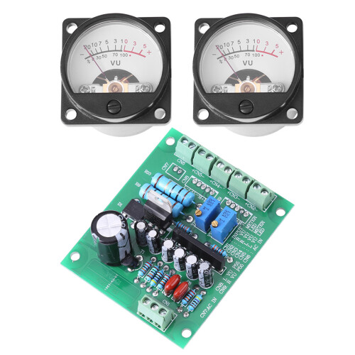 2x VU-Meter Warm-Backlight Audio-Level Amp Board 1