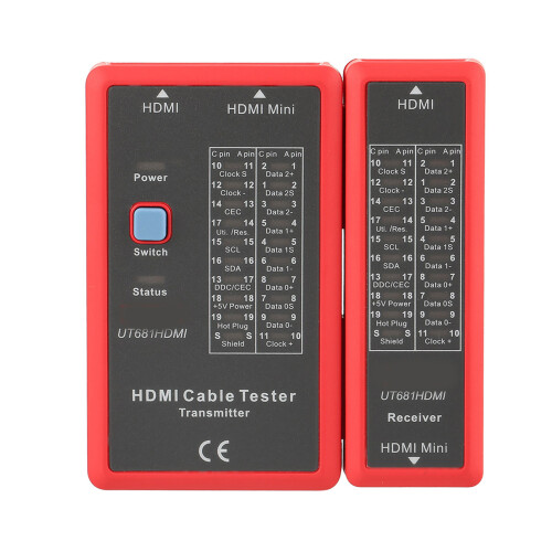 UT681 HDMI-Mini-HDMI-Kabeltester mit 20-LED-Anzeige