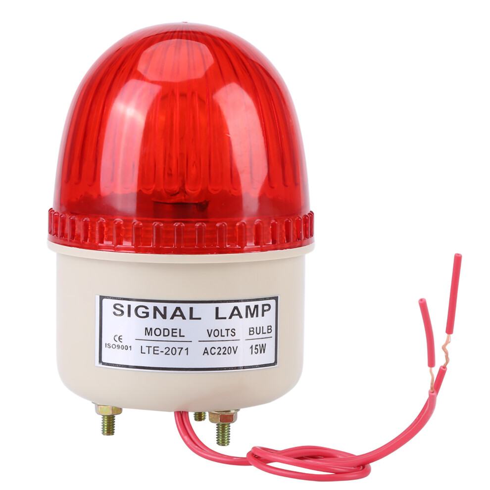 Led Flash Strobe Light 220V 15W Warning Lamp Red 610830953386