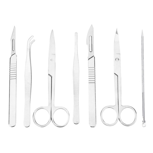 7pcs Stainless Steel Dissecting Kit Biology Lab Tools 2