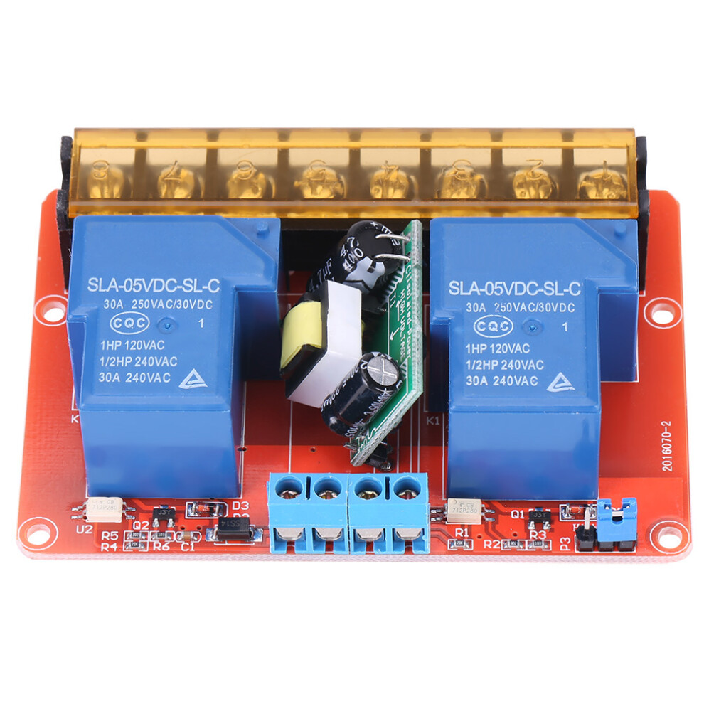 30A 2-Channel Relay Module Dc5v High/Low Trigger Switch Ac100v-250V 610830953898