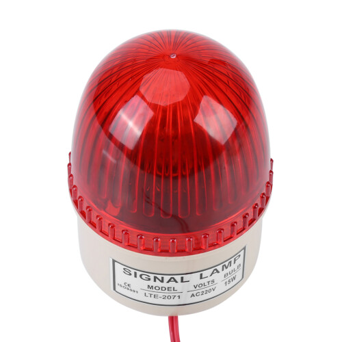 LED Blitzwarnlampe 220V 15W Rot 2
