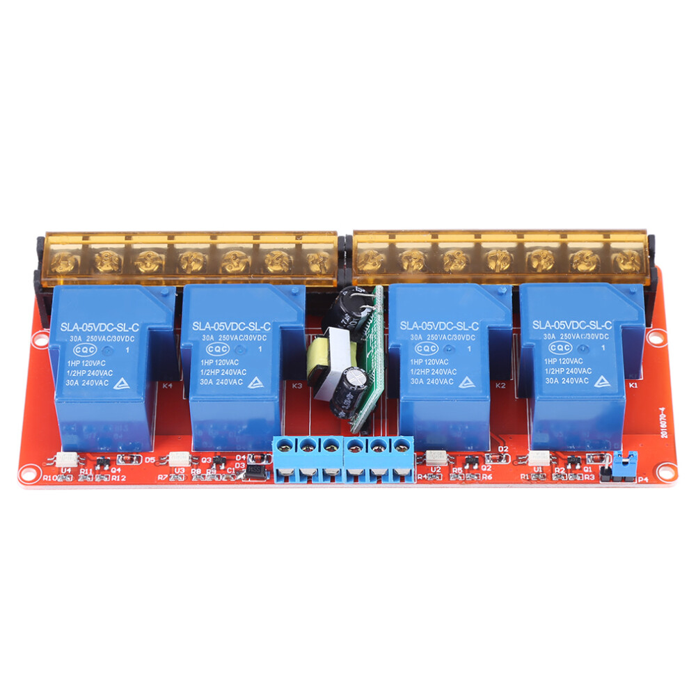 Ac 30A 4 Channel Relay High Low Level Trigger Module 610830953928