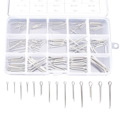 150-tlg. 304 Edelstahl Splintstift-Set M1-M3 (15 Arten) 2