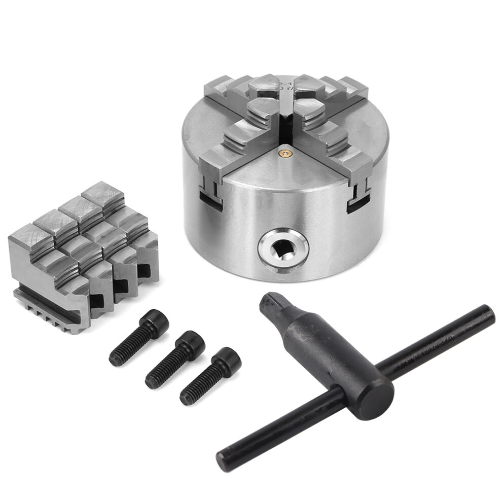 4 Inch 100Mm 4 Jaw Self Centering Lathe Chuck With Extra Jaws K12-100 610830951559