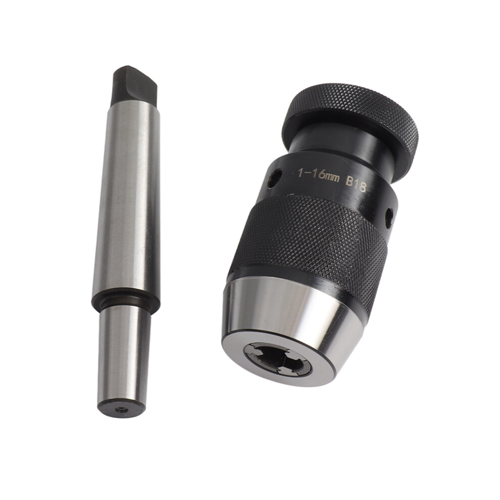 45# Steel Keyless Lathe Drill Chuck 1-16Mm Mt3-B18 Taper 610830951917