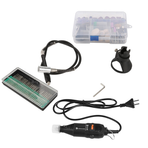 160-teiliger Mini-Elektroschleifer mit Flexwelle, 110/130W