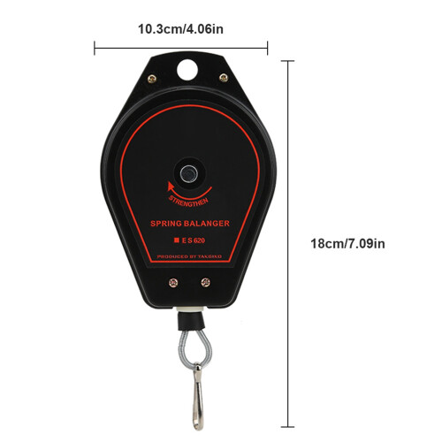 Spring Balancer Retractable Tool Holder Hanger 0.6~2.0kg Black 2