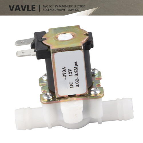 12V DC Magnetventil OD12mm Kunststoff NC Wasser 1