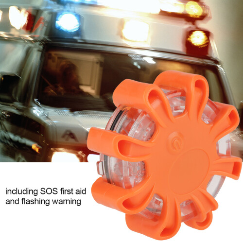 8LED Roadside Warning Flashing Safety Light for Car Boat Orange 1