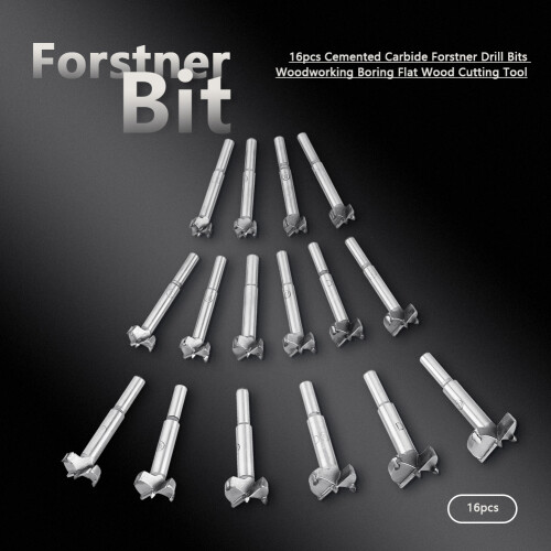 16x Hartmetall-Forstner-Bohrer Holzbohrwerkzeug 1