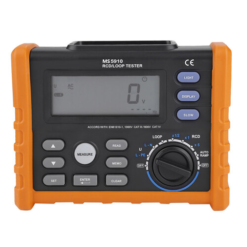 PEAKMETER MS5910 Digitaler Widerstandsmesser RCD-Tester 1