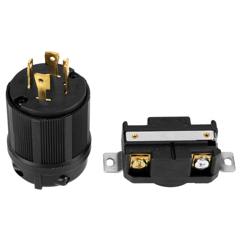 4 Pin Nema L14-30 Generator Rv Ac 30A Plug Socket Male Female Set 610830951351
