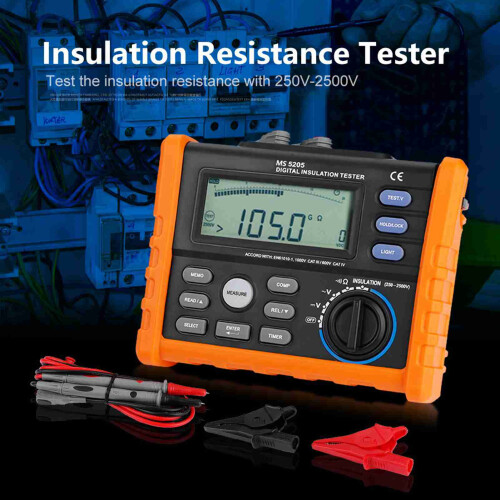 MS5205 Digital Isolationswiderstandsmessgerät 0,01MΩ-100GΩ 2500V 1