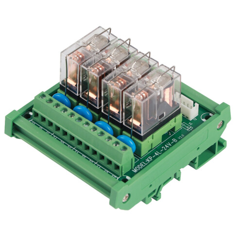 DC 12V Relais 4-Kanal 16A DIN-Schiene Interface-Modul 1
