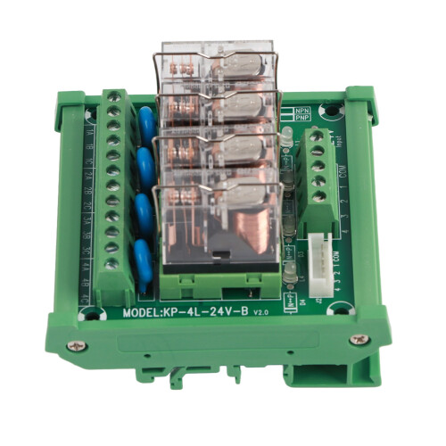 DC 12V Relais 4-Kanal 16A DIN-Schiene Interface-Modul 2