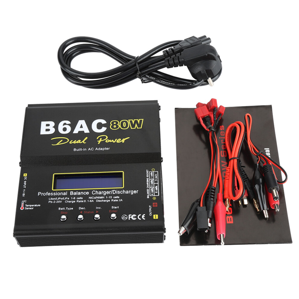 B6ac 80W Digital Lcd Balance Charger Discharger Li Ion Li Po Nicd Nimh 610830949945