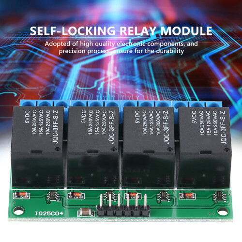 4 Channel 5V Flip Flop Latch Relay Bistable Self-locking 2