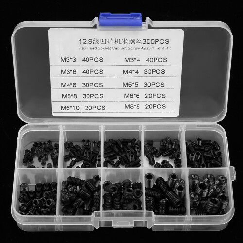 300x M3-M8 Innensechskantschrauben Set mit Box 1