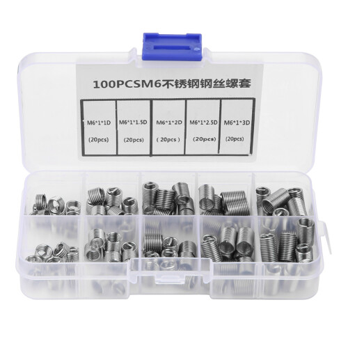 100tlg. M6 Edelstahl-Spiralgewindeeinsatz-Set 1