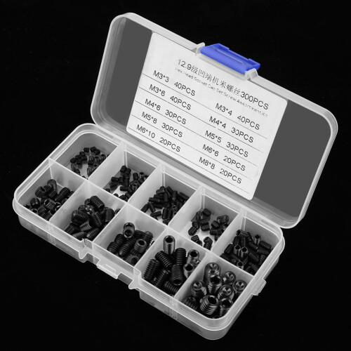 300x M3-M8 Innensechskantschrauben Set mit Box 2