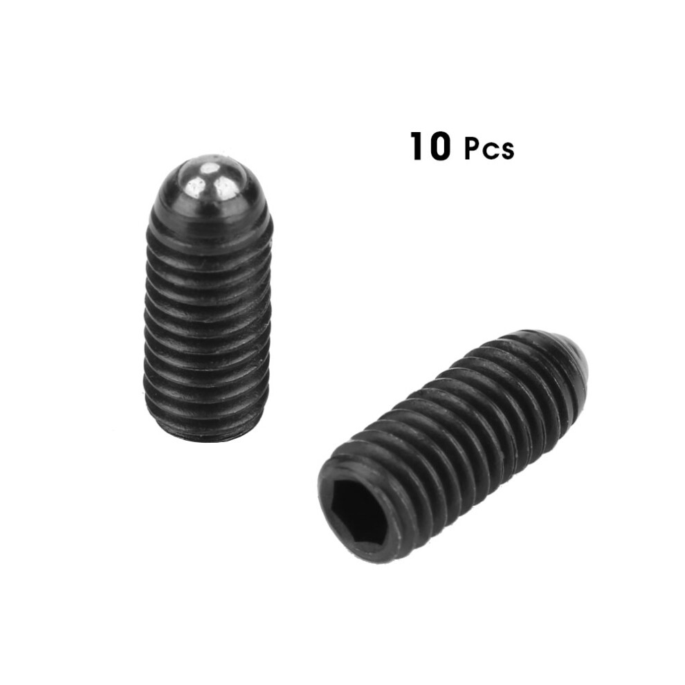 10Pcs M5 Hex Socket Carbon Steel Ball Spring Plungers (M5*12) 610830946210