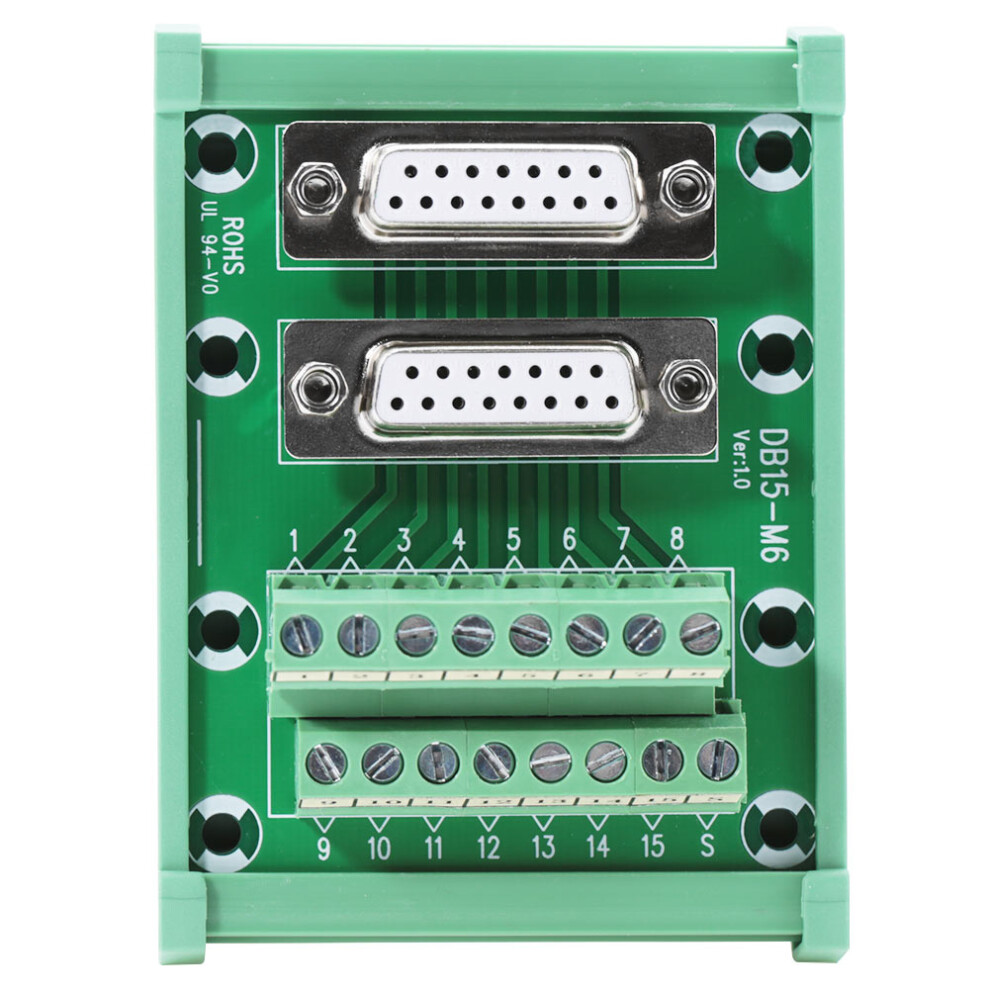 Db15-M6 Din Rail Mount Terminal Block Connector 610830946166
