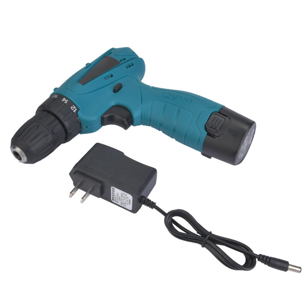 Electric Rechargeable Screwdriver 12V Lithium Ion Battery Drill 610830946661