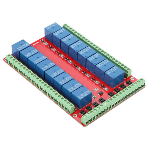 Isolated 16 Channel Relay Module DC 12V High/Low Level Trigger 2