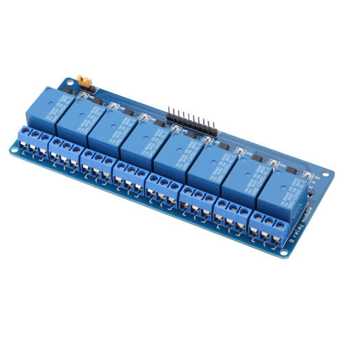 8 Channel Low Level Trigger Relay Module With Optocoupler 12V 1