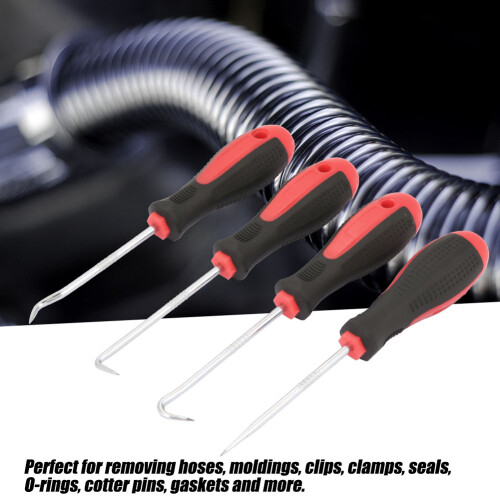 4pcs Long Car Pick Hook Set Oil Seal Remover Tools 2