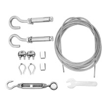Outdoor Clothesline Stainless Steel Wire 8m with Turnbuckle Hooks