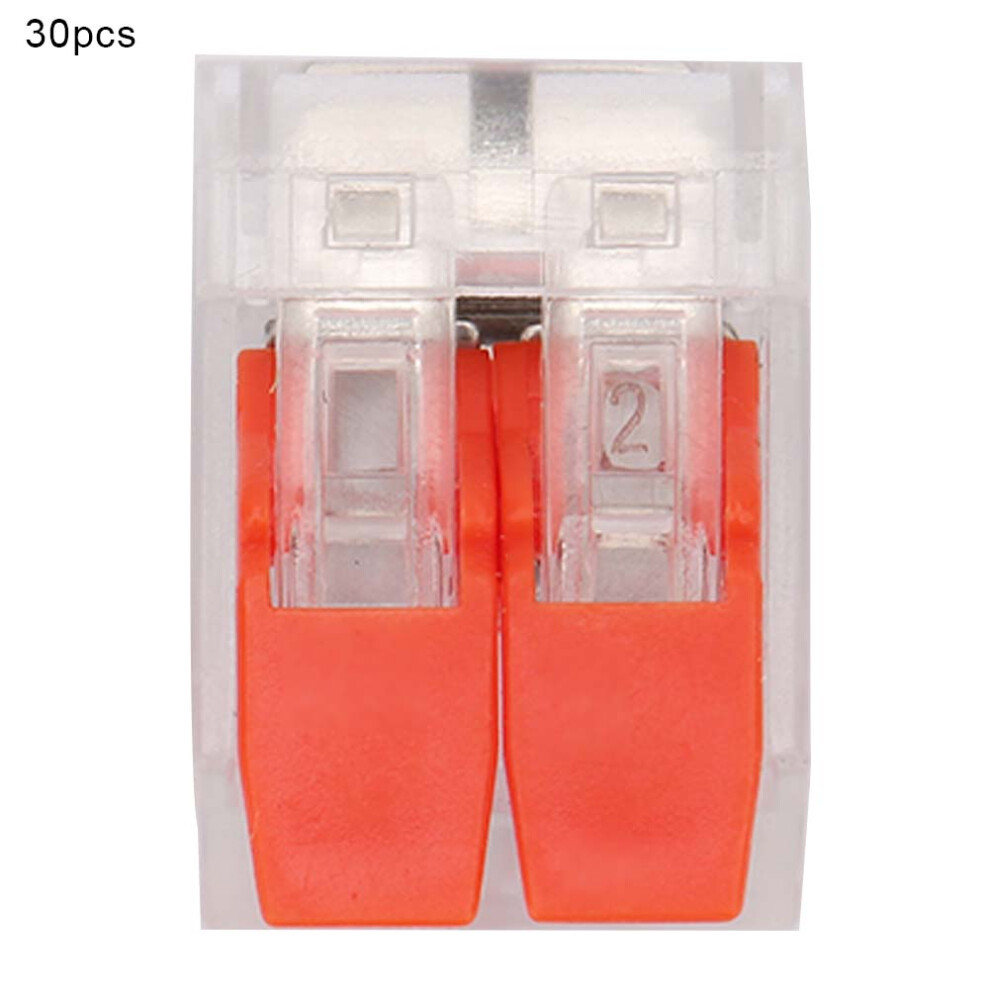 30Pcs Pct-412 Fast Wire Connectors Universal Terminal Block Red 610830940164