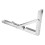 Stainless Steel Wall Mounted Folding Bracket Corner Shelf Support 12in 4