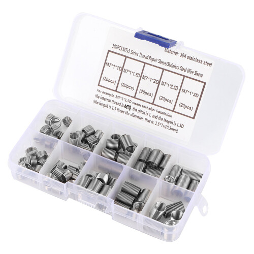 100pcs M7*1 Coiled Wire Thread Repair Set 1