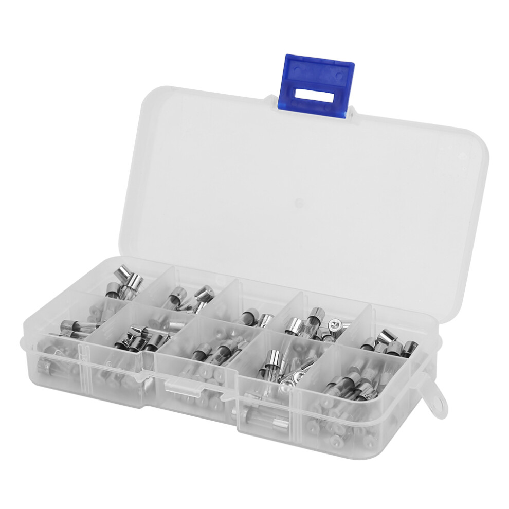 100Pcs 0-250V 5*20Mm Glass Fuse Kit 0.2A 20A 610830938383