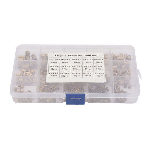330pcs M2-M5 Brass Insert Nut Kit